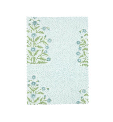 Bianca Aqua block printed fabric