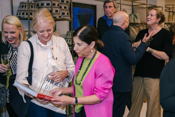 Michal Silver with Emma Sims-Hilditch (left)