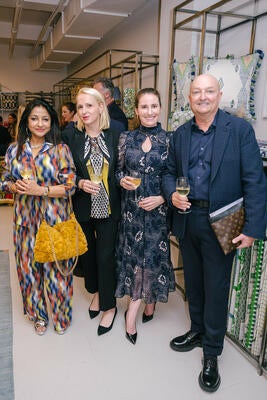 From left, Nomita Joshi-Gupta  and Romina Fontana, with and Scott Yetman (right)