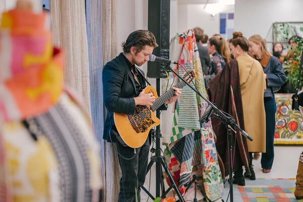 The evening featured live music