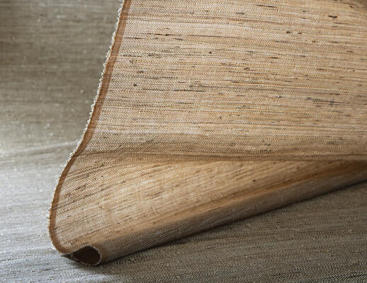 Woven-to-size grassweave Glimmer in Saffron