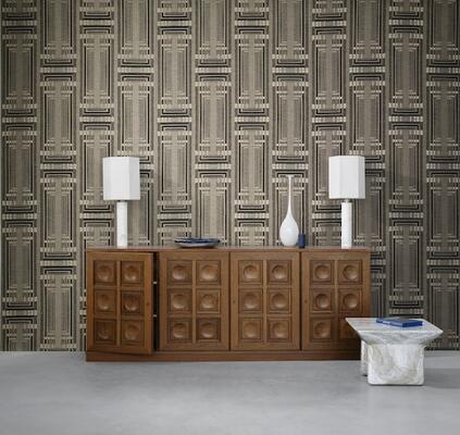 Montana is partly embroidered on a jacquard textile with velvet appliqué elements for added depth