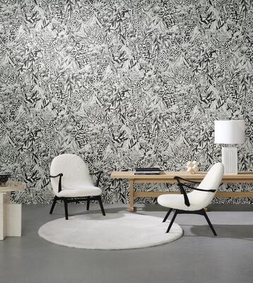 Sierra Nevada features mountain peaks, eagles and wildflowers on a luxurious jacquard boucle weave