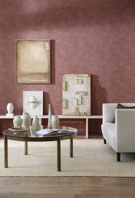 Calcaire features a sand-textured stucco or paint finish on a nonwoven backing