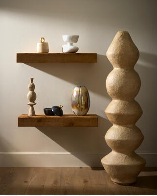 Marcel totem, Bocal lidded pot, Ducoli organic bowl, Chapon pillar, Caillou lidded pot, Lafleur vase