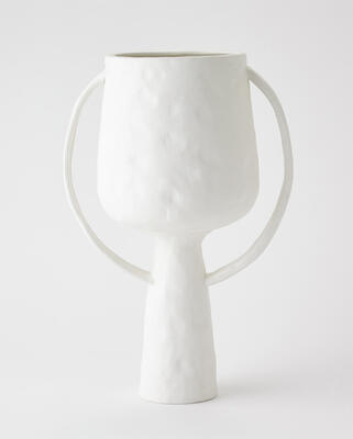 Aquitaine vase (large, Matte White)