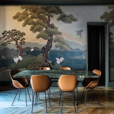 Aux Abris Paradiso wallcovering in Tranquilo