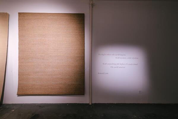 Inspirational words accompanied the installation