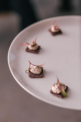 Guests enjoyed light bites