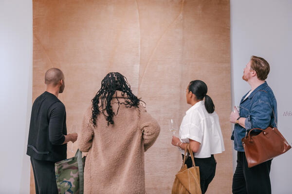 Guests considered the intriguing installation