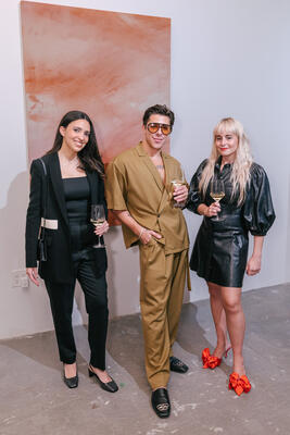 Andrew Sulzer-Goldstein (center) and Emma Exley (right)