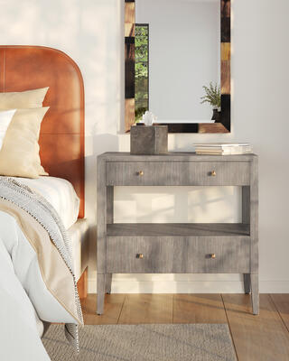 Solaris nightstand, Everson mirror, Ricardo king headboard