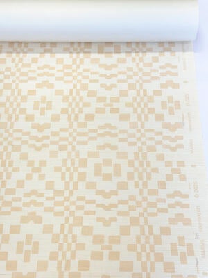 Marais sisal grasscloth wallcovering in Macaron