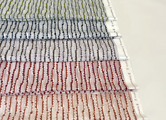 Nandi 60% linen 40% cotton embroidered fabric