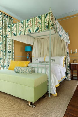 Custom Triomph bench and Zebra duvet set