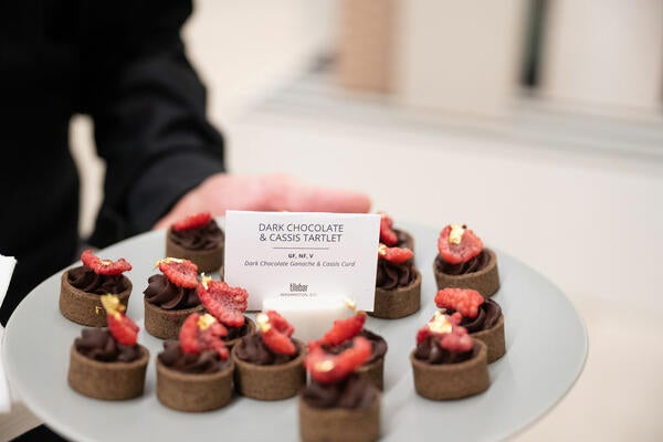 Guests enjoyed light bites