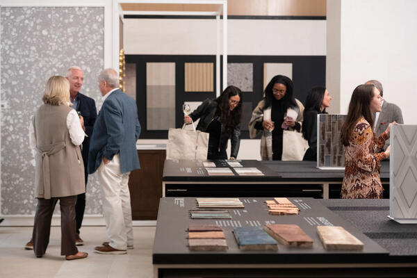 Showroom visitors can utilize dedicated workshop stations to mix, match and mood-board from thousands of on-hand samples