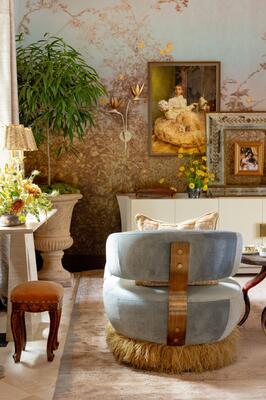 Ostrich Fluff daybed • Room design by Forbes Masters, photograph by Leslee Mitchell