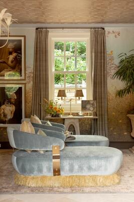 Ostrich Fluff daybed • Room design by Forbes Masters, photograph by Leslee Mitchell