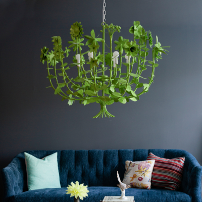 Papier-mâché Very Chihuahua chandelier