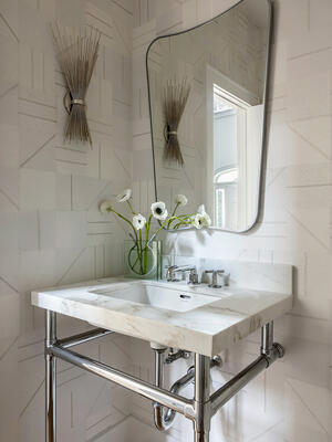 Tolmin widespread lavatory faucet 3330 in Polished Chrome 26