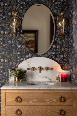 Chesterfield wall mount lavatory faucet 3-930IL in Aged Brass 034