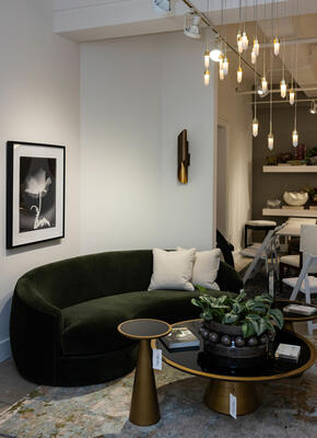 A chic vignette in the Global Views showroom