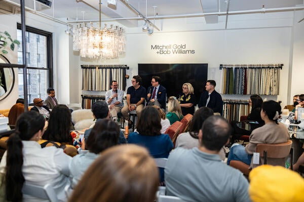 The panel drew a large crowd
