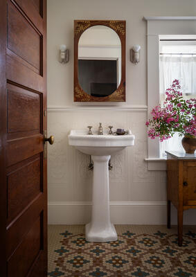 The true craft of unglazed porcelain mosaic floor tile