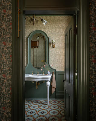 A made-to-order mosaic in unglazed porcelain