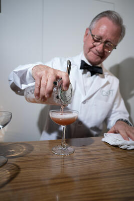 Joey Bersani serves The Lady Mendl cocktail
