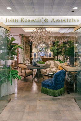 The entrance of the John Rosselli & Associates New York showroom