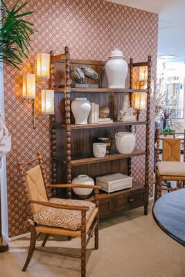 Aux Abris wallcoverings with Aesthetic Decor at John Rosselli & Associates