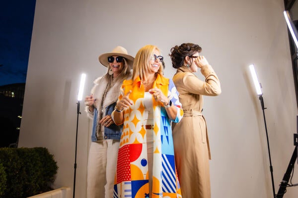 Outside the showroom, guests had fun with the 360-degree photo booth provided by Cool Cliq