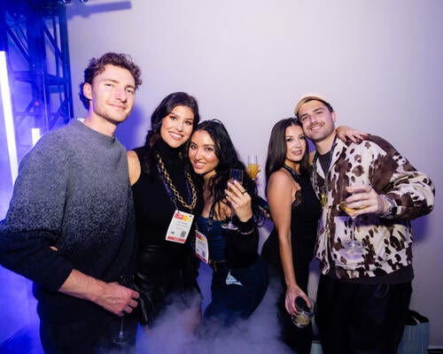 Isabella Migliarese and Olga Belteton of Theodore B. Interiors were among the partygoers enjoying The Club at Bernhardt