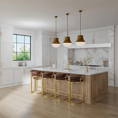 Jacobean kitchen trigger-spray faucet (2470–5183) in Forever Brass (01)