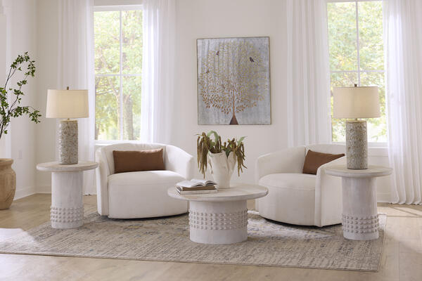 Studded Side Table, Studded Coffee Table, Lava Table Lamp