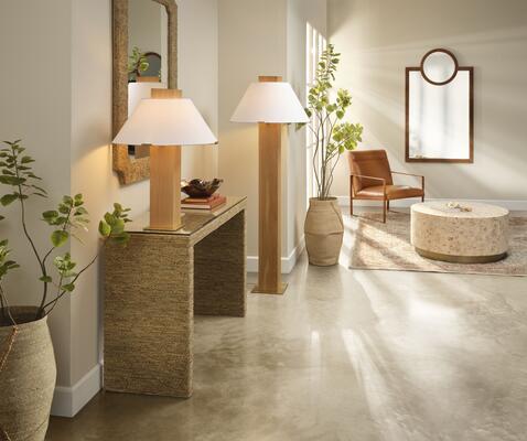 Craftsman Floor & Table Lamp,Configuration Coffee Table, Hemingway Accent Chair, Keystone Mirror