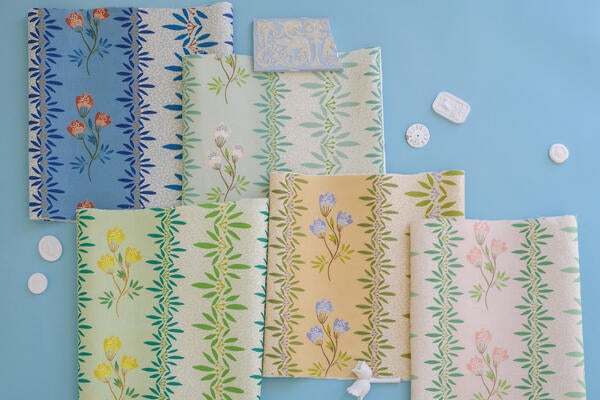 Chandler linen fabric in all five colorways