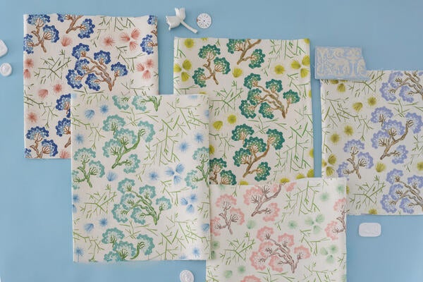 Nikko linen fabric in four of five fresh colorways