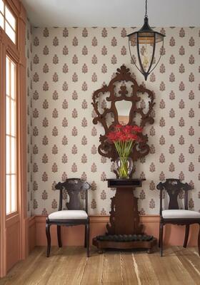 Audrey wallcovering in Blush