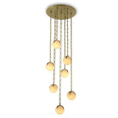 Chandelier Alesa L: A nod to art deco’s fascination with celestial and geometric forms