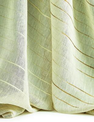 Stria soft natural fabric shown in EW153-03 Moonlit and EW153-24 Sunlit