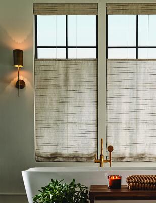 Stria soft natural fabric shown in EW153-24 Sunlit