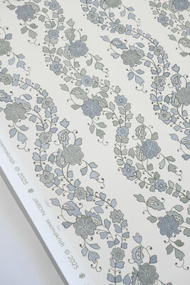 Jardin clay coated paper in Teal Aquatic