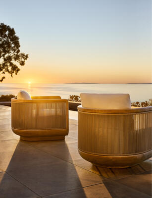 Brera collection in premium solid teak and all-weather rope