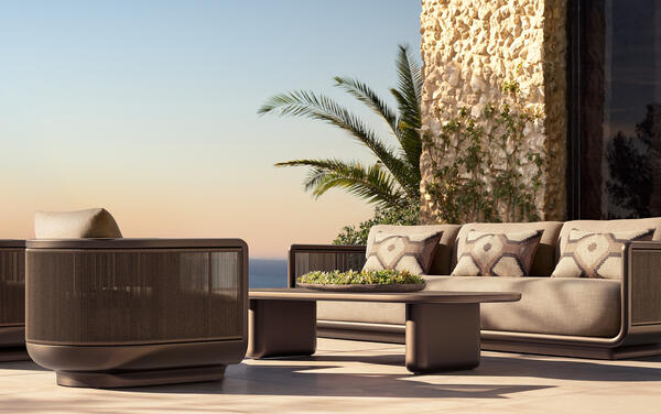 Brera collection in all-weather aluminum and rope
