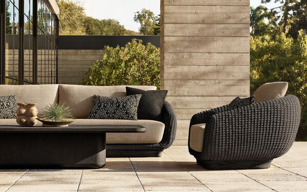 Milano collection in all-weather rope and blackened premium solid teak 
