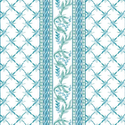 Ribbon wallpaper in Seaglass