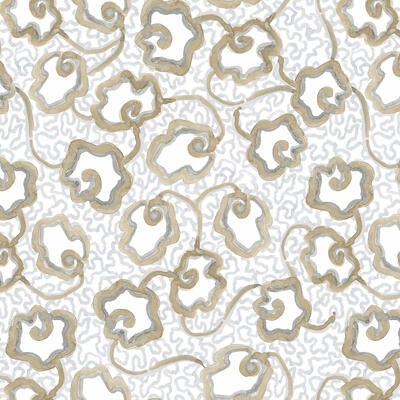 Waterlily in Driftwood (wallpaper and fabric)